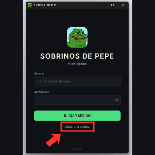 La pantalla de inicio de sesión del launcher